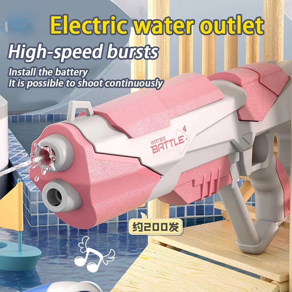 Space Water Gun Electric Automatic Water Absorption Water Fights Toy Outdoor Beach Swimming Pool Bath Toys For Children Kid Gift DC-Funny Candle Co