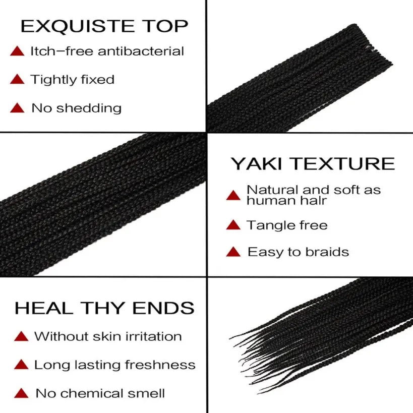 3S THREE STRAND Crochet Hair Extensions Soft Synthetic Braiding Hair-Only Self Pickup DC-Funny Candle Co