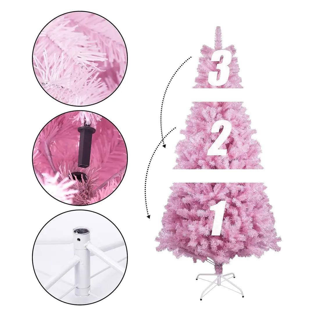 Enchanted Blush Christmas Tree - Dreamy Artificial Holiday Tree For Whimsical Home Decor & Gift Ideas DC-Funny Candle Co
